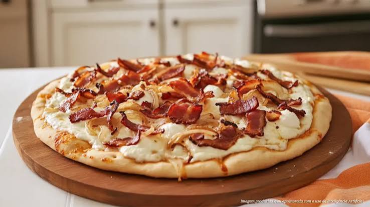 Pizza Bacon I — Bacon e mussarela