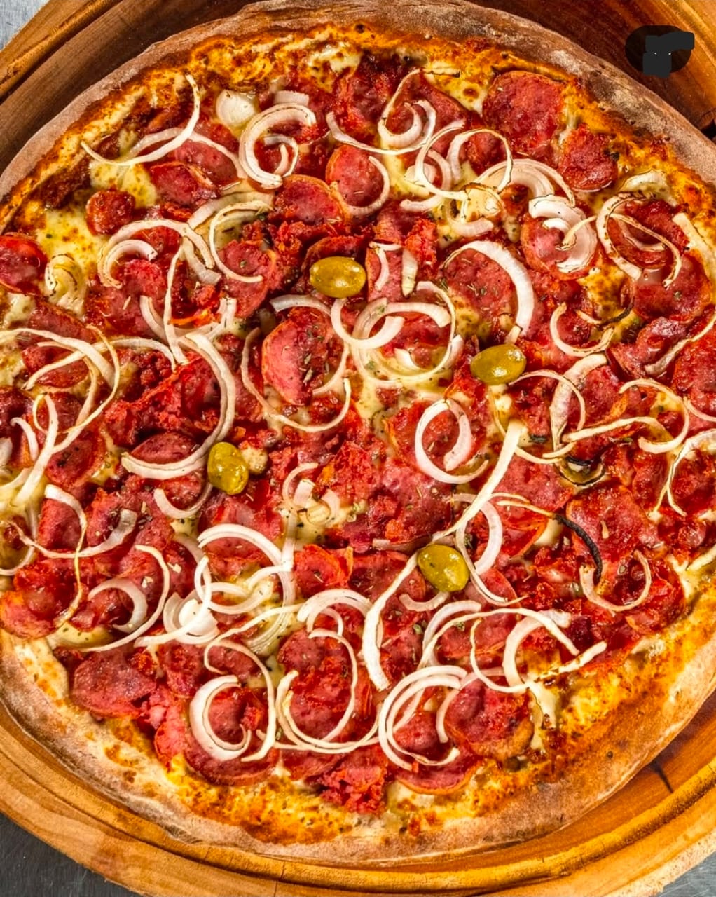 Pizza Calabresa Especial — Calabresa, mussarela ou requeijão cremoso